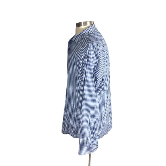 Cremieux 38 Classics Men Blue & White Gingham Long Sleeve Button Up Shirt Sz XXL - Picture 4 of 16